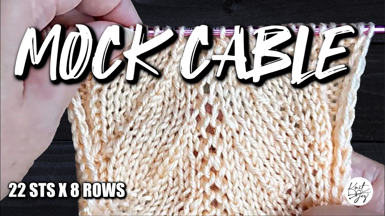 Decorative Mock‑Cable Relief Stitch — Easy, Elegant Texture for Sweaters, Tops, and Cardigans 