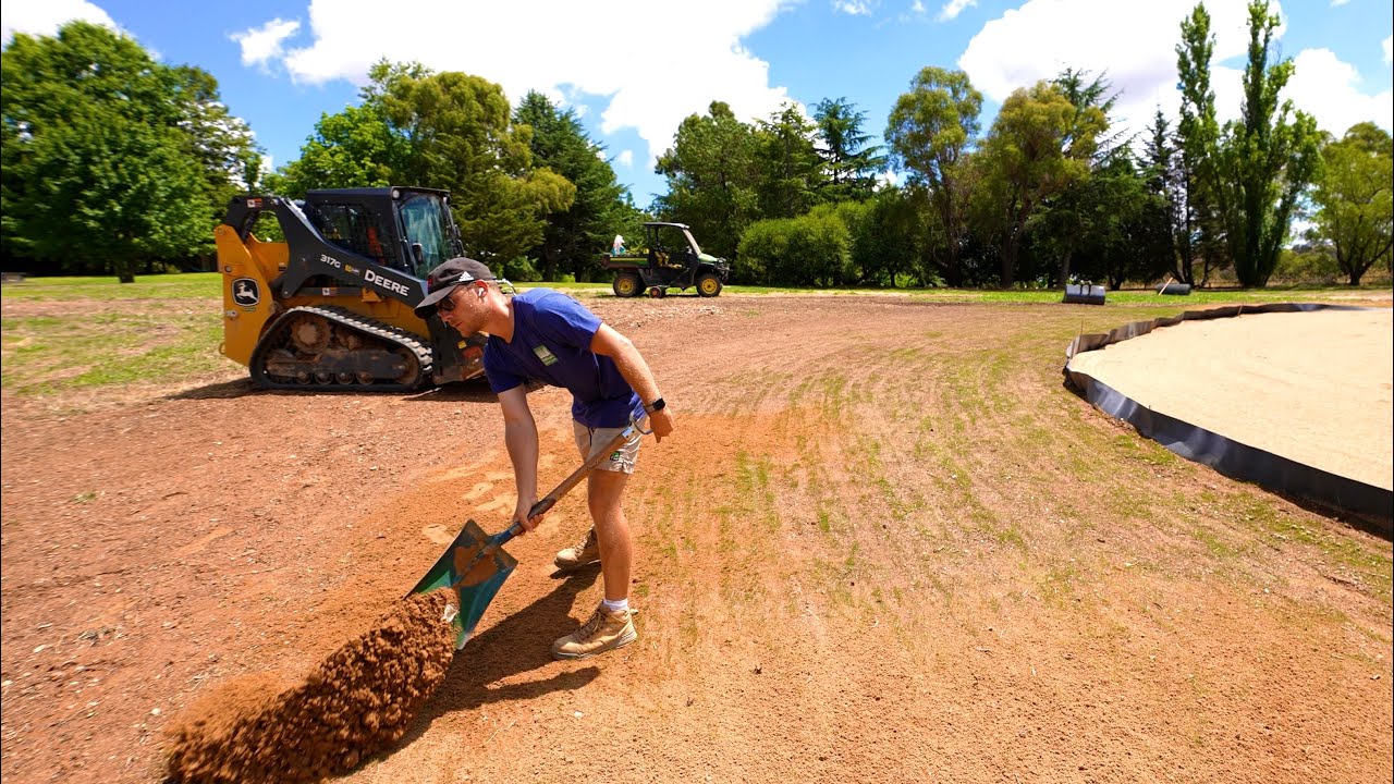 Oversowing and Topdressing With AWESOME Results  //  Backyard Golf Green Seeding