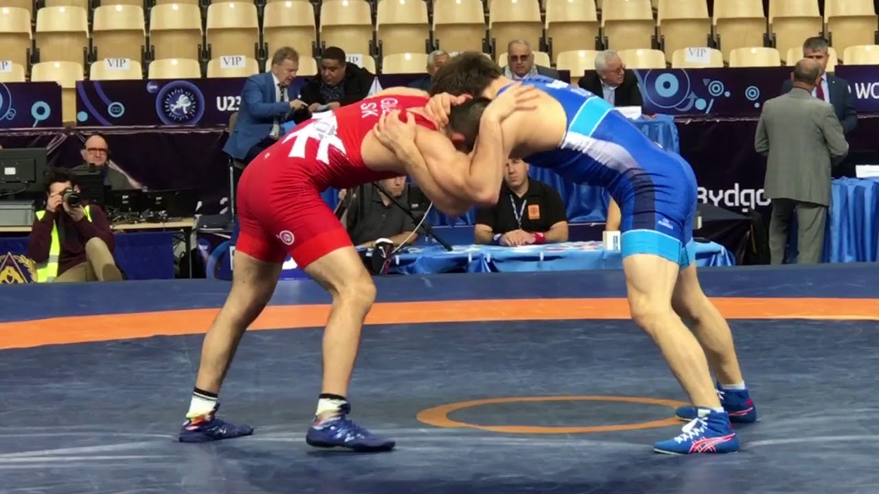 Final Gold Medal U23 World Wrestling Bydgoszcz in 74 KG Freestyle/ SVK GULAEV against RUS NABIEV.