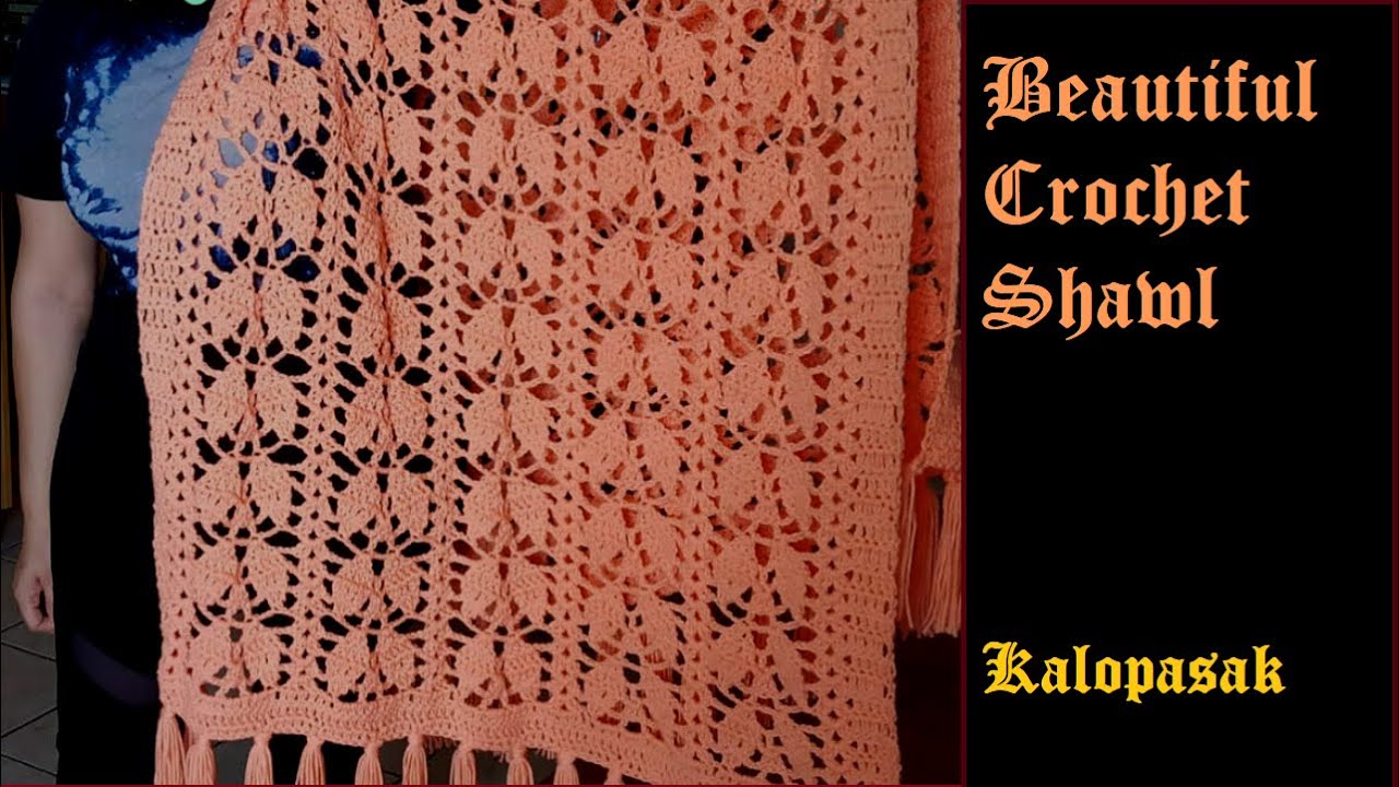 Beautiful Crochet Shawl / Stole / Crochet Design/ crochet pattern for shawl - क्रोशाची सुरेख शाल
