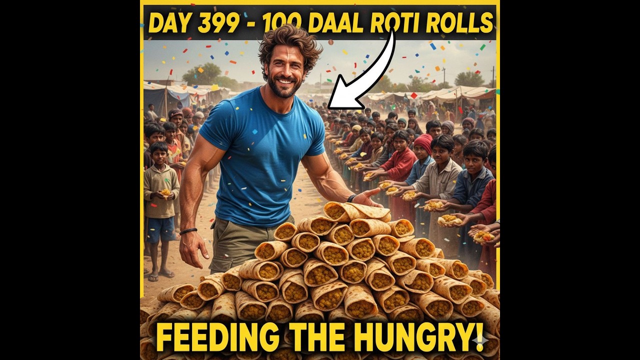 Cooking 100 daal roti rolls for the homeless (Day 399 Ride-along)