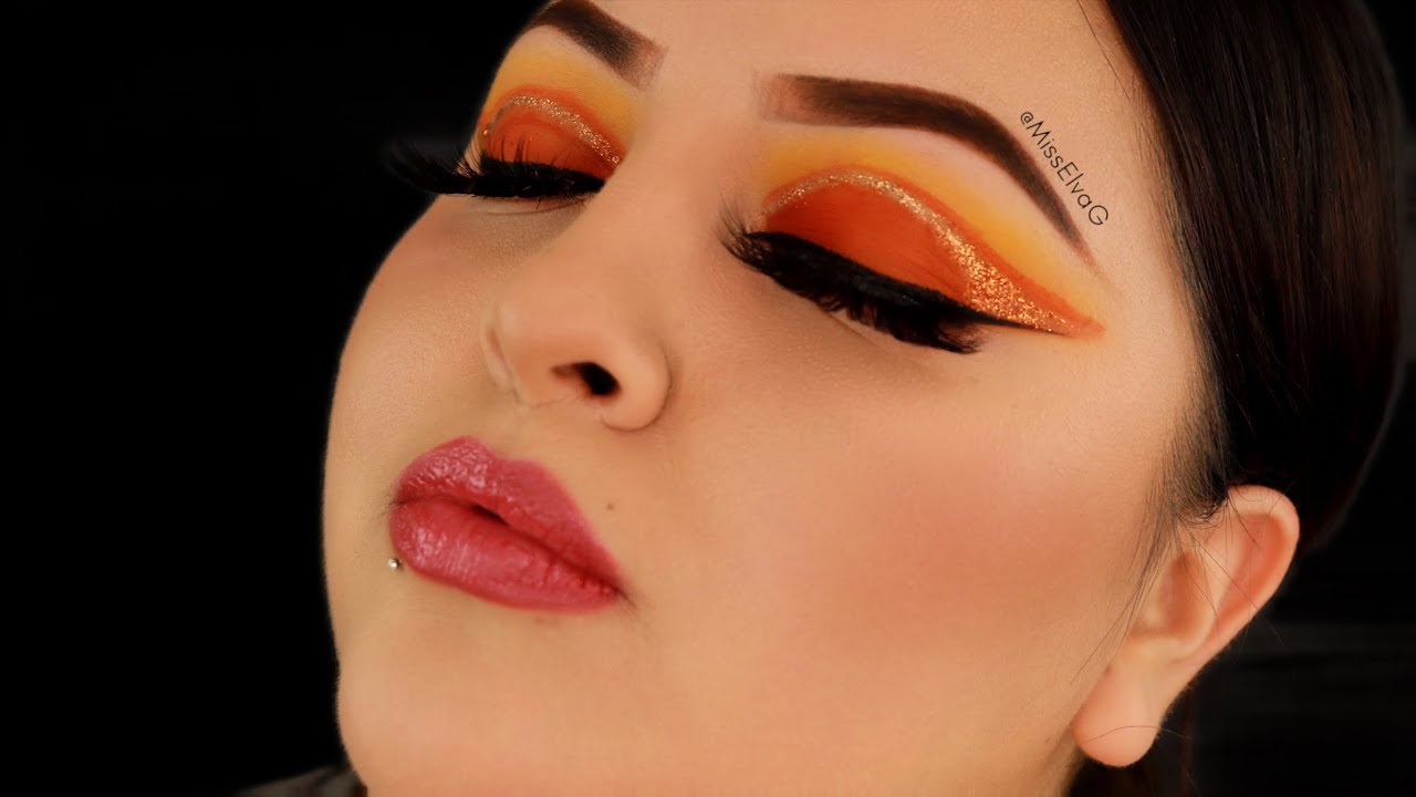 🍁Fall/ Thanksgiving Glitter Cutcrease MakeupTutorial |Amor&rsquo;us Nala palette | Jcat Glitter ✨