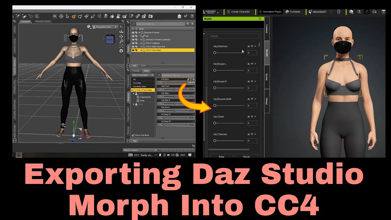 Daz Studio To CC4 Tutorial: Exporting Daz Morph Into Character Creator 3 Fully Explained!