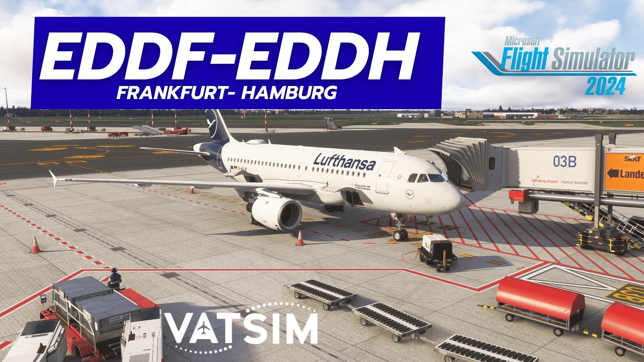 Microsoft Flight Simulator 2024 | EDDF - EDDH | VATSIM ATC | FULL FLIGHT