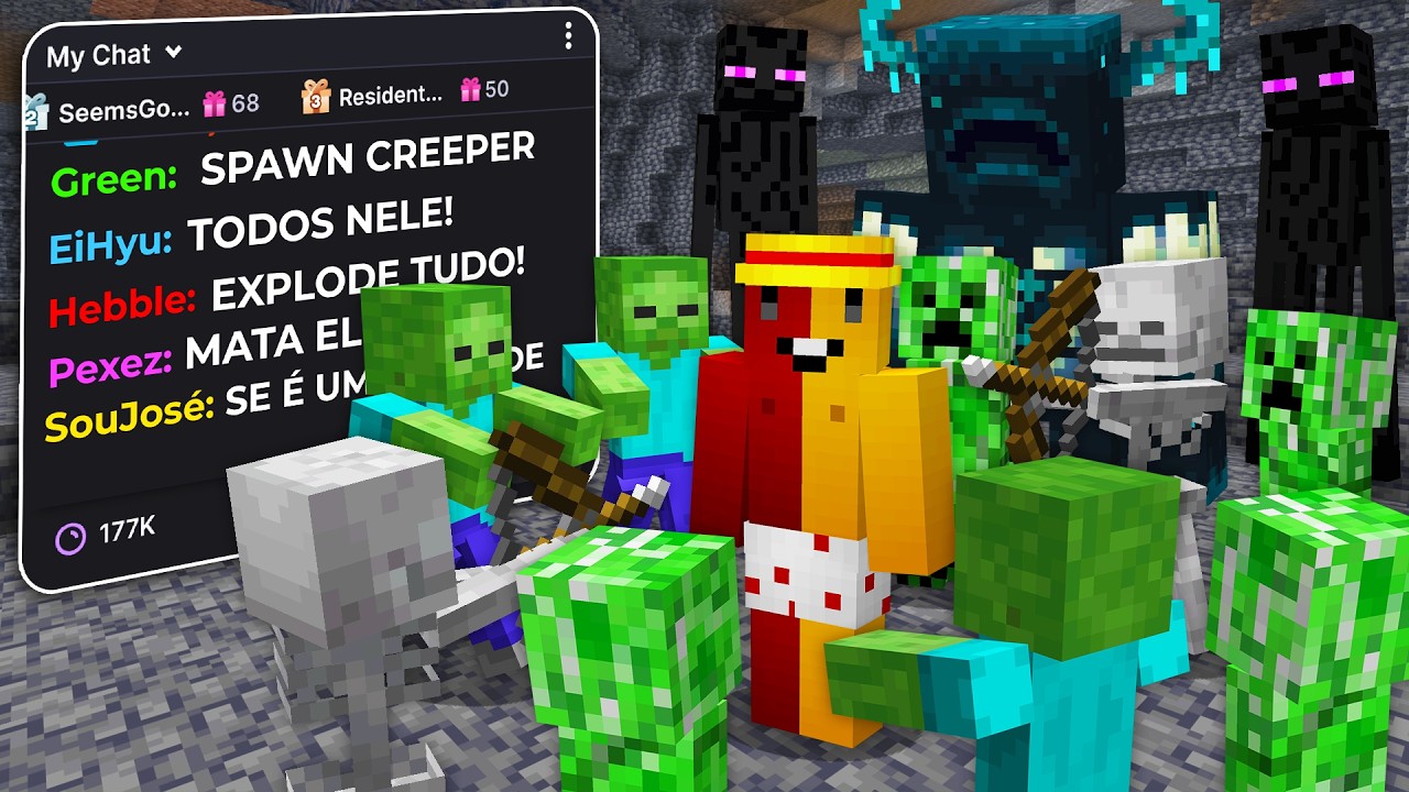 1000 PESSOAS decidem o que ACONTECE NO MINECRAFT