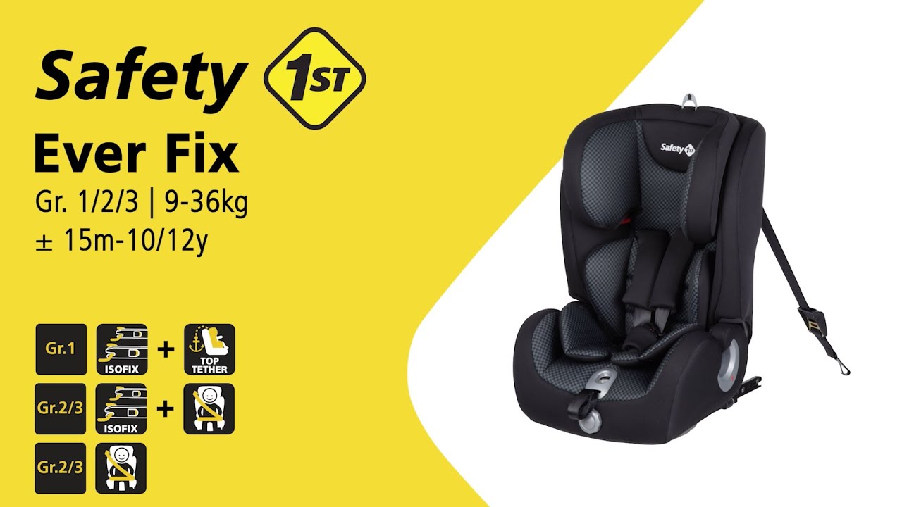Safety 1st EVER FIX Gr.1/2/3 Isofix car seat washing instructions video