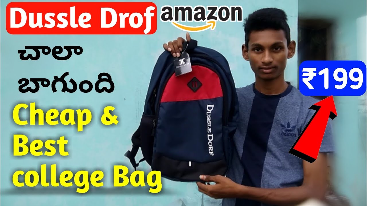 DUSSLEDROF FG-2303 Backpack unboxing and review in telugu stylish college bags in amazon