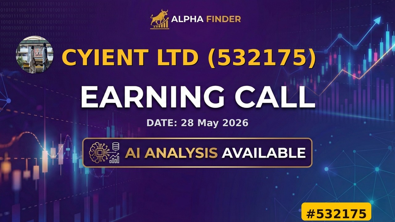 Cyient Ltd (532175) | 532175 | Earning Call | Alfa Finder