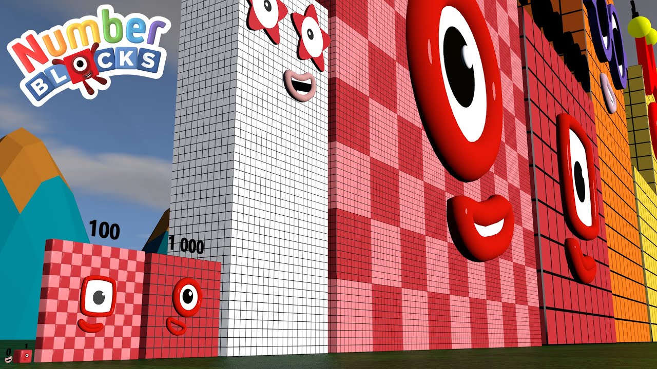 Numberblocks 0 to 10,000,000 Million Numberblocks Comparison Number Pattern
