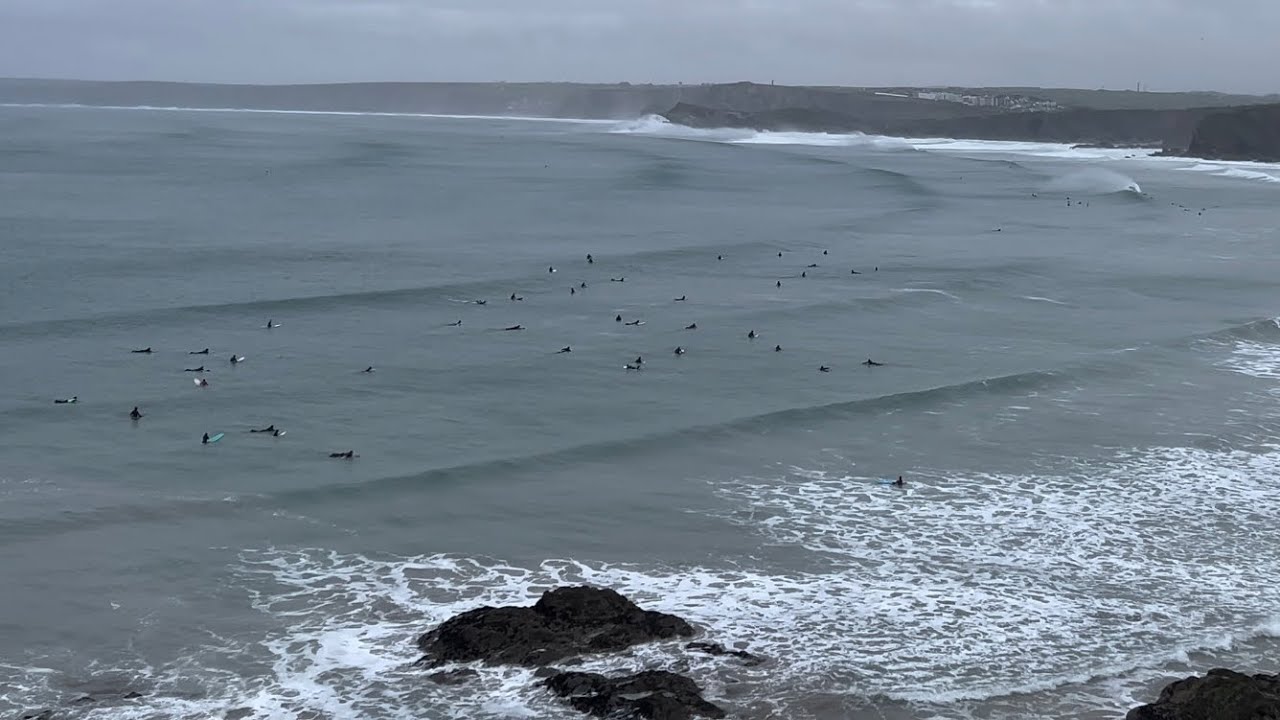 RIDING THE STORM IN THE BAY OF DREAMS! TOWAN BEACH, NEWQUAY CORNWALL