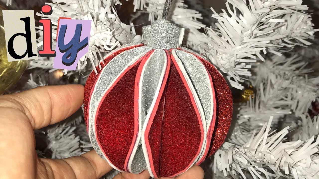 Como hacer esferas de foami navideñas - Como hacer esferas de foami para navidad - Navidad DIY