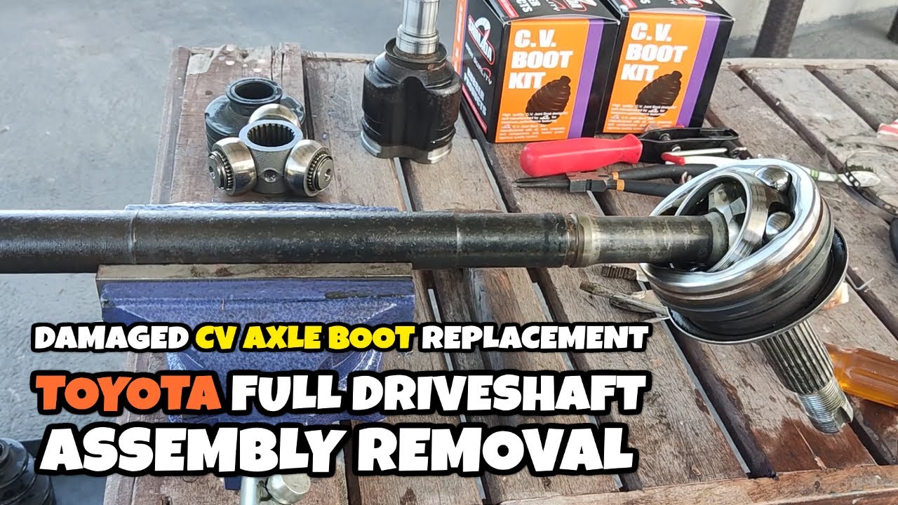 TOYOTA DRIVE SHAFT Removal and CV AXLE BOOT Repack Guide & Tips | Click Click na tunog kapag Lumiko