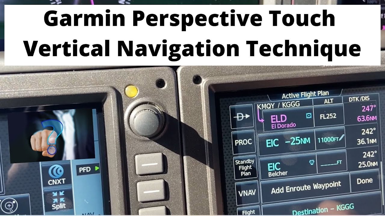 SF50 Garmin G3000 VNAV Technique. Simple 3-Step Process