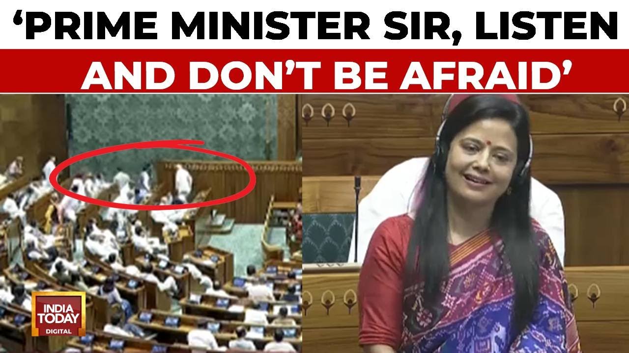 Mahua Moitra Requests PM Modi To Listen To Her As He Leaves Parliament When She Started Speaking