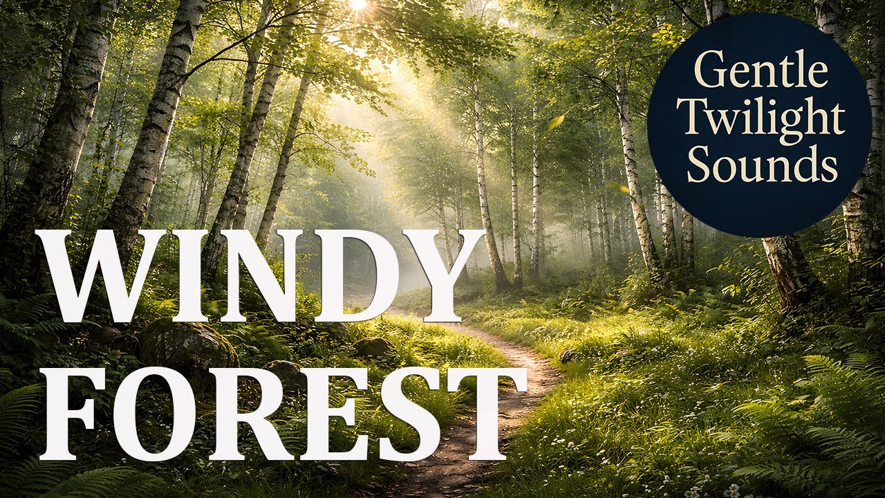 Windy Forest | Birch Forest Ambience for Sleep & Insomnia Relief