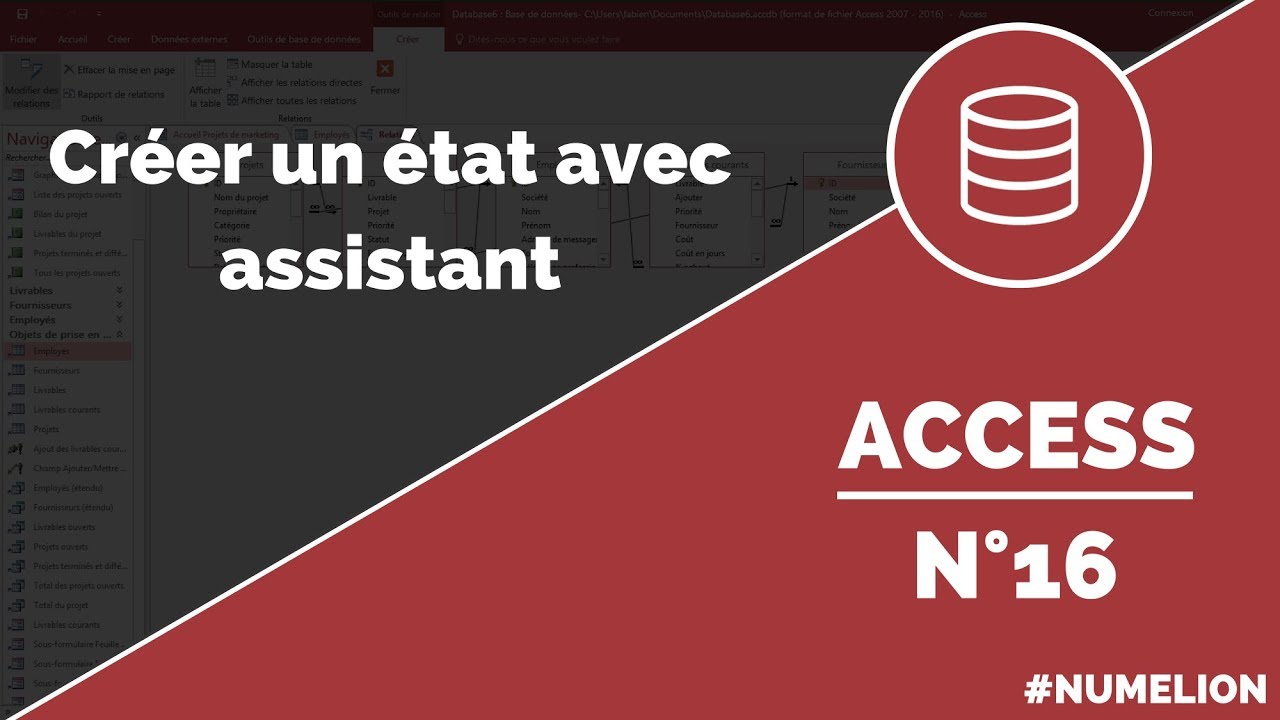 Tutoriel et cours Access n° 16 : Créer un état dans Access