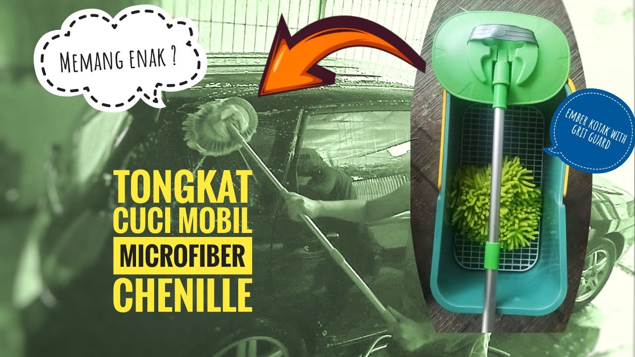 💦Washmitt Microfiber chenille/cendol, alat cuci telekopik🧺Ember pel grit guard.tool cepat cuci mobil
