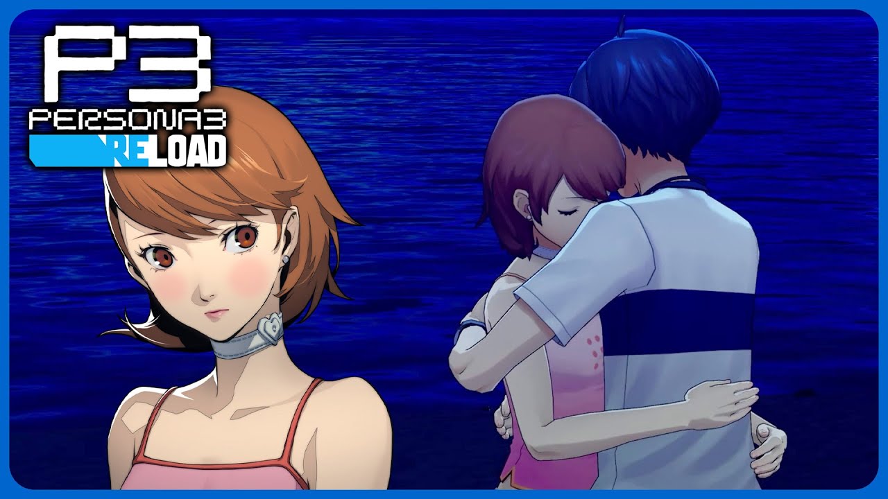 Hugging Yukari on Yakushima - Persona 3 Reload