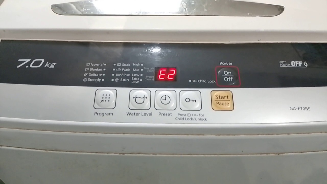 Mesin Cuci Panasonic Error E2