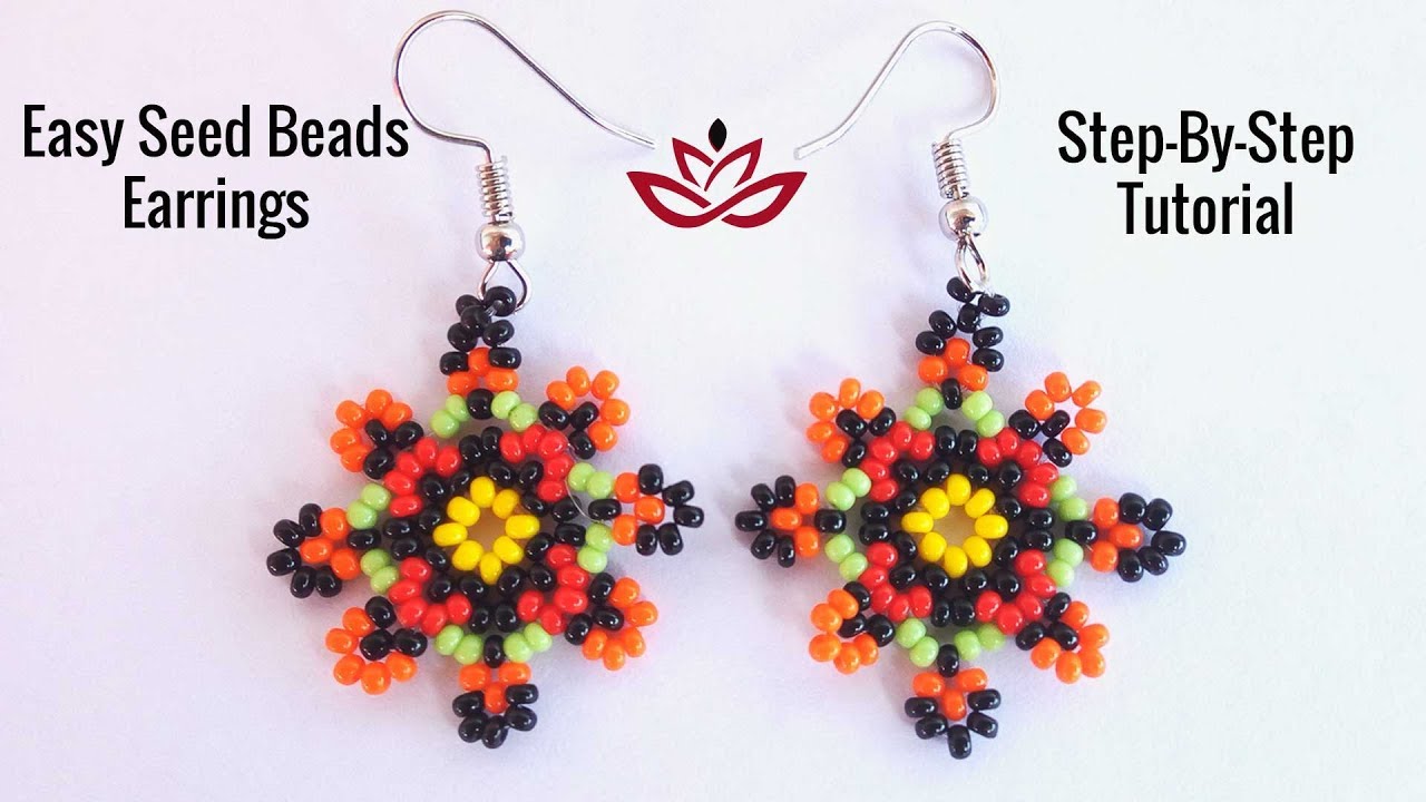 Unusual Seed Beads Earrings - Tutorial. How to make DIY beaded earrings?