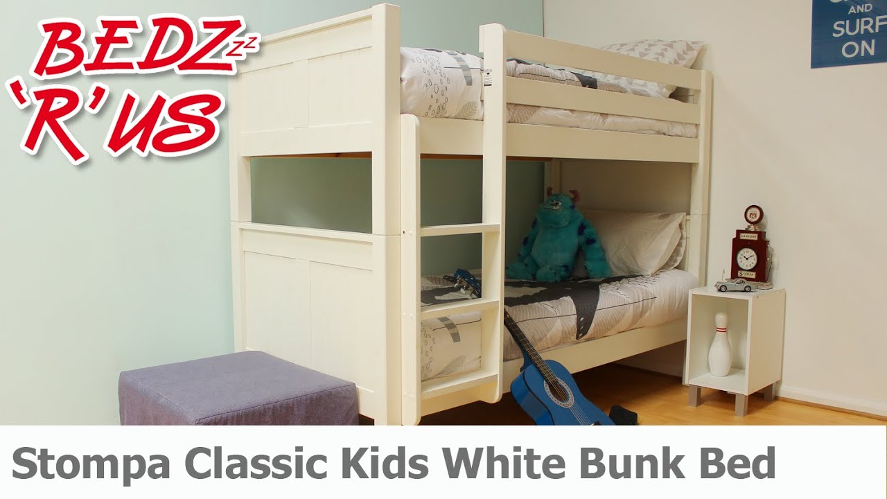 Stompa Classic Kids White Bunk Bed - BedzRus