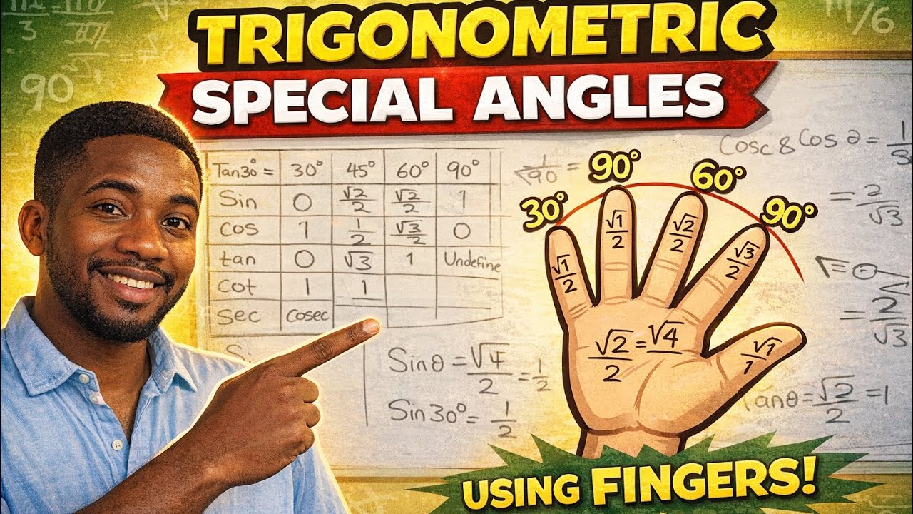 Trigonometric Ratios of Special Angles Using Fingers