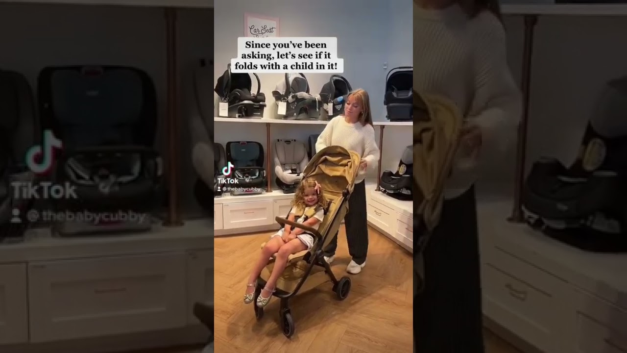 Can you actually FOLD your child in the TRVL stroller?? #shorts #strollers #nuna  #childsafety
