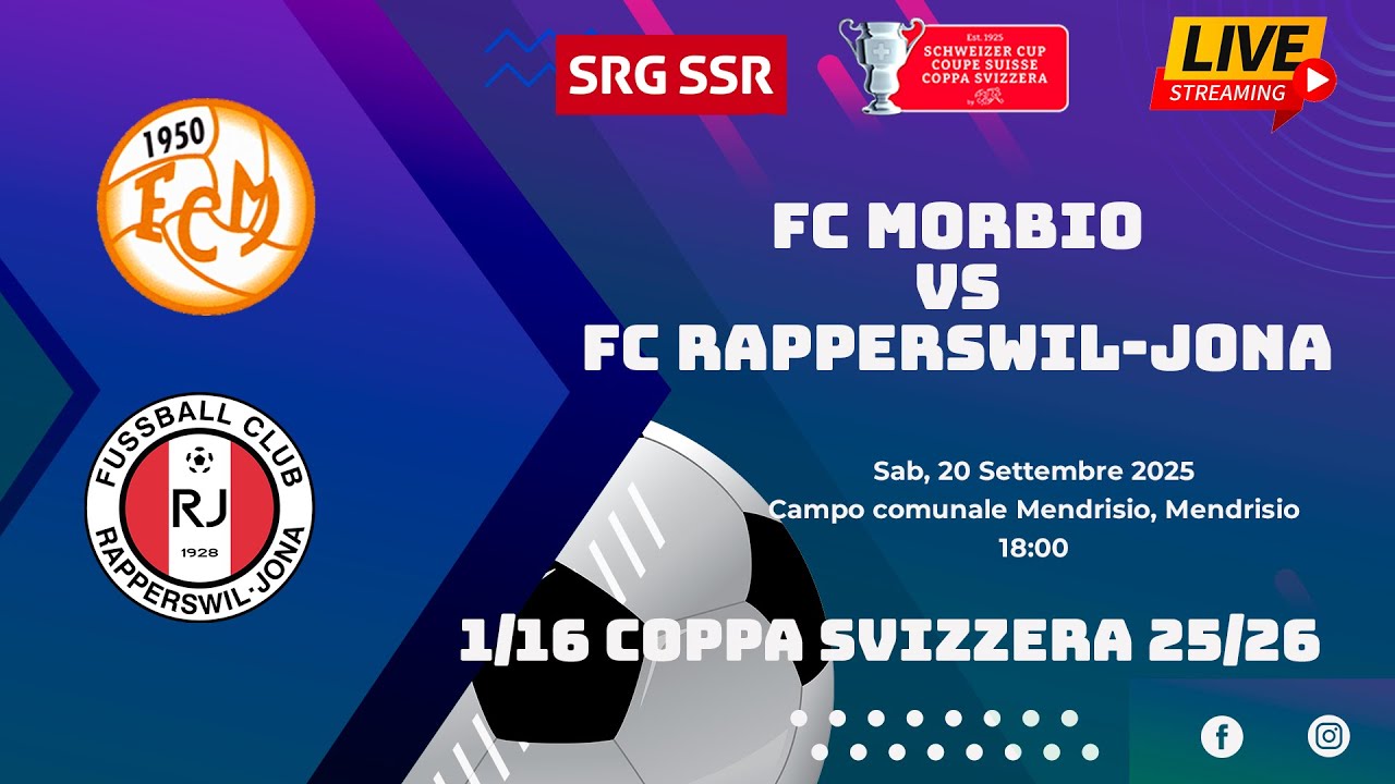 FC Morbio VS FC Rapperswil-Jona (1/16 Coppa Svizzera 25/26)
