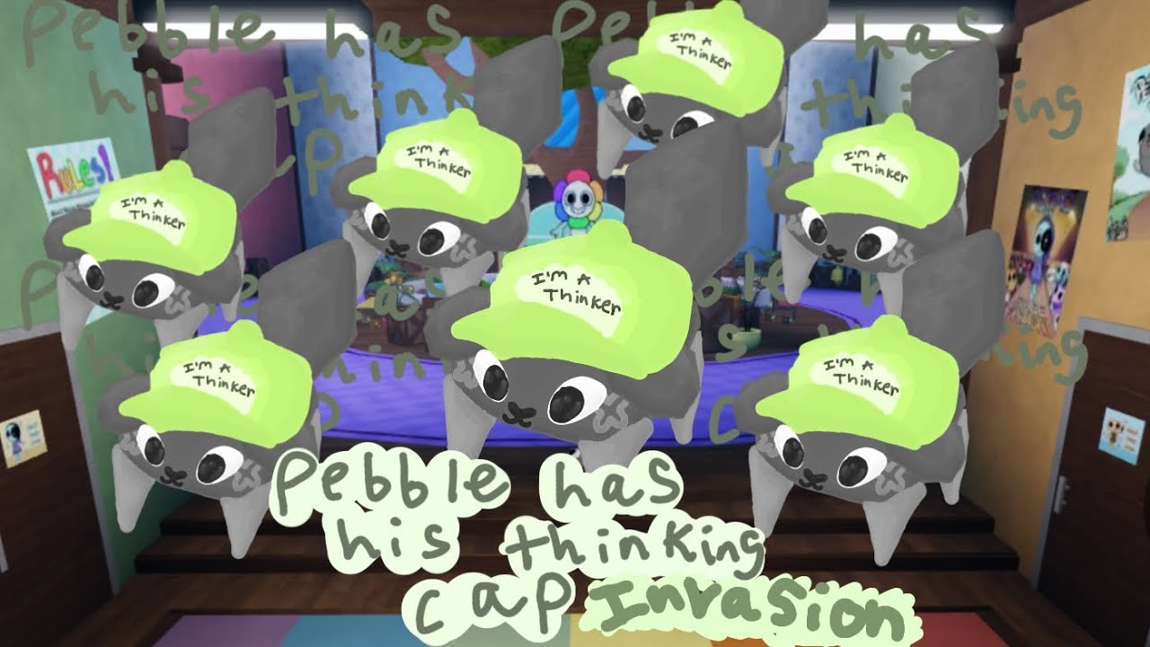 Pebble has his thinking cap (invasion/sorta fail) #dandysworld #roblox 