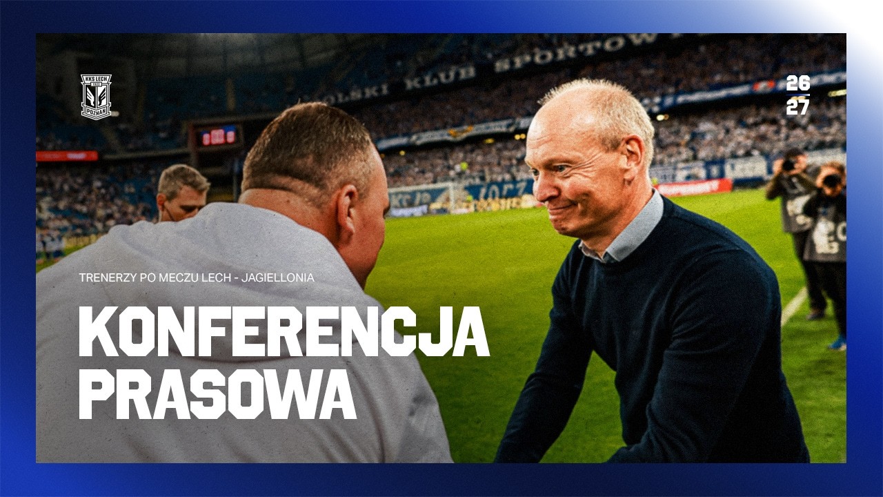 KONFERENCJA PRASOWA | Trenerzy Adrian Siemieniec i Niels Frederiksen po meczu Lech - Jagiellonia