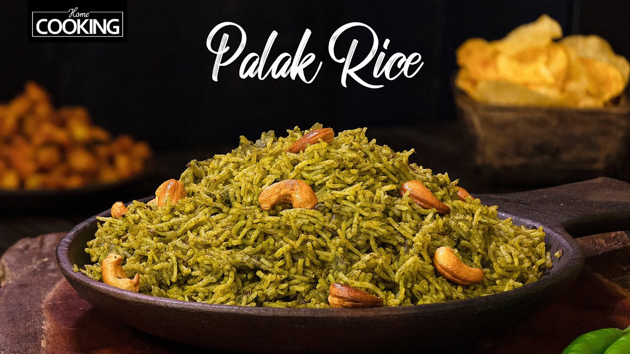 Palak Rice | Spinach Rice Recipe | Healthy Lunch Ideas | Rice Recipes @HomeCookingShow