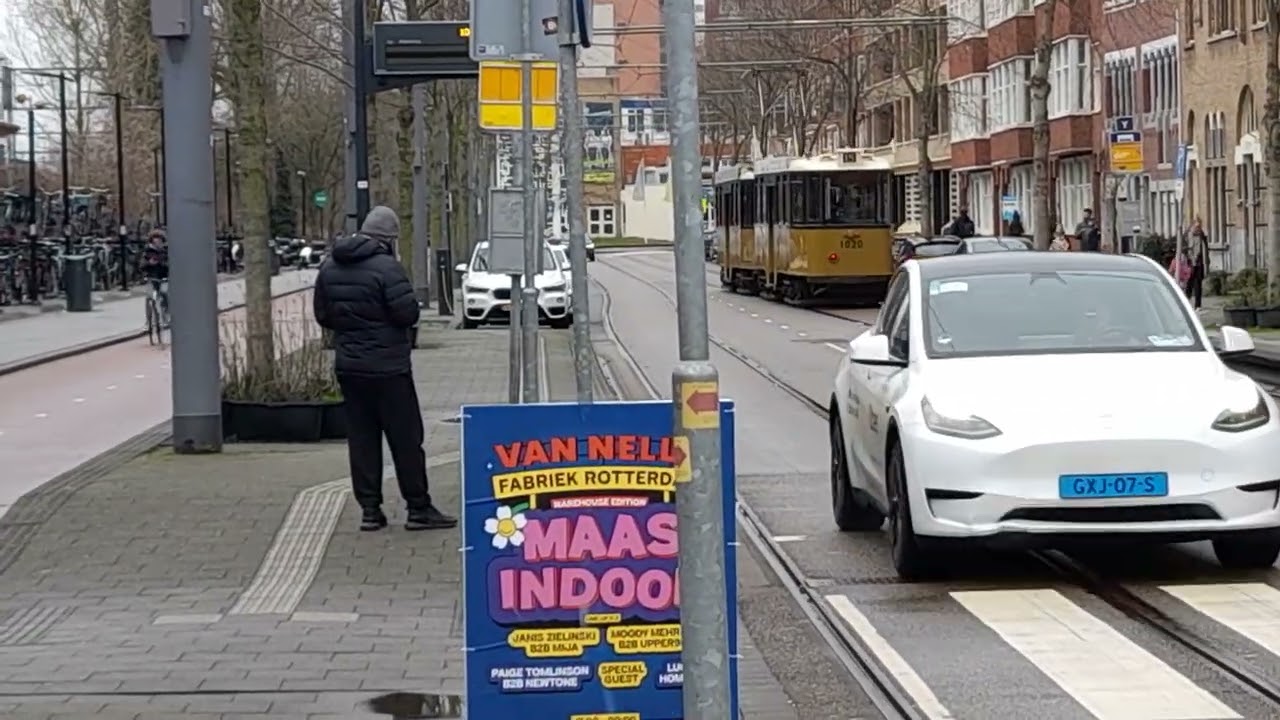 Historische Tram als lijn 10 bij Rotterdam Centraal.  Zaterdag 21 februari 2026