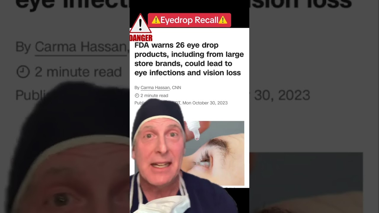 FDA Eye Drop Warning Recall #shorts #eyedrop #dryeyes