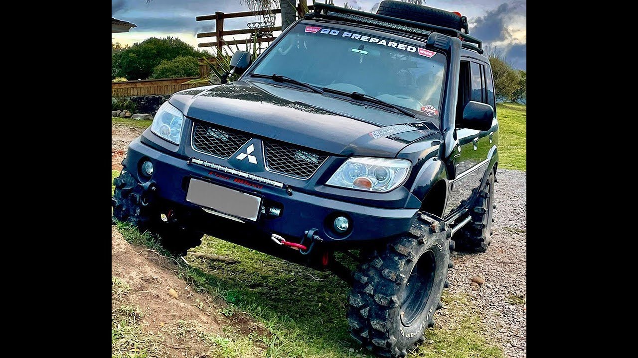 20 TR4 pneuzudas em 1 min. Mitsubishi Pajero, trilha, offroad IO Pinin upgrade lift tyre mud 4x4