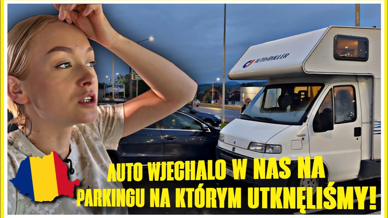 KAMPER SIĘ ZEPSUŁ! Utknęliśmy na parkingu Lidla i UDERZYŁ w nas samochód… BEZ KIEROWCY!