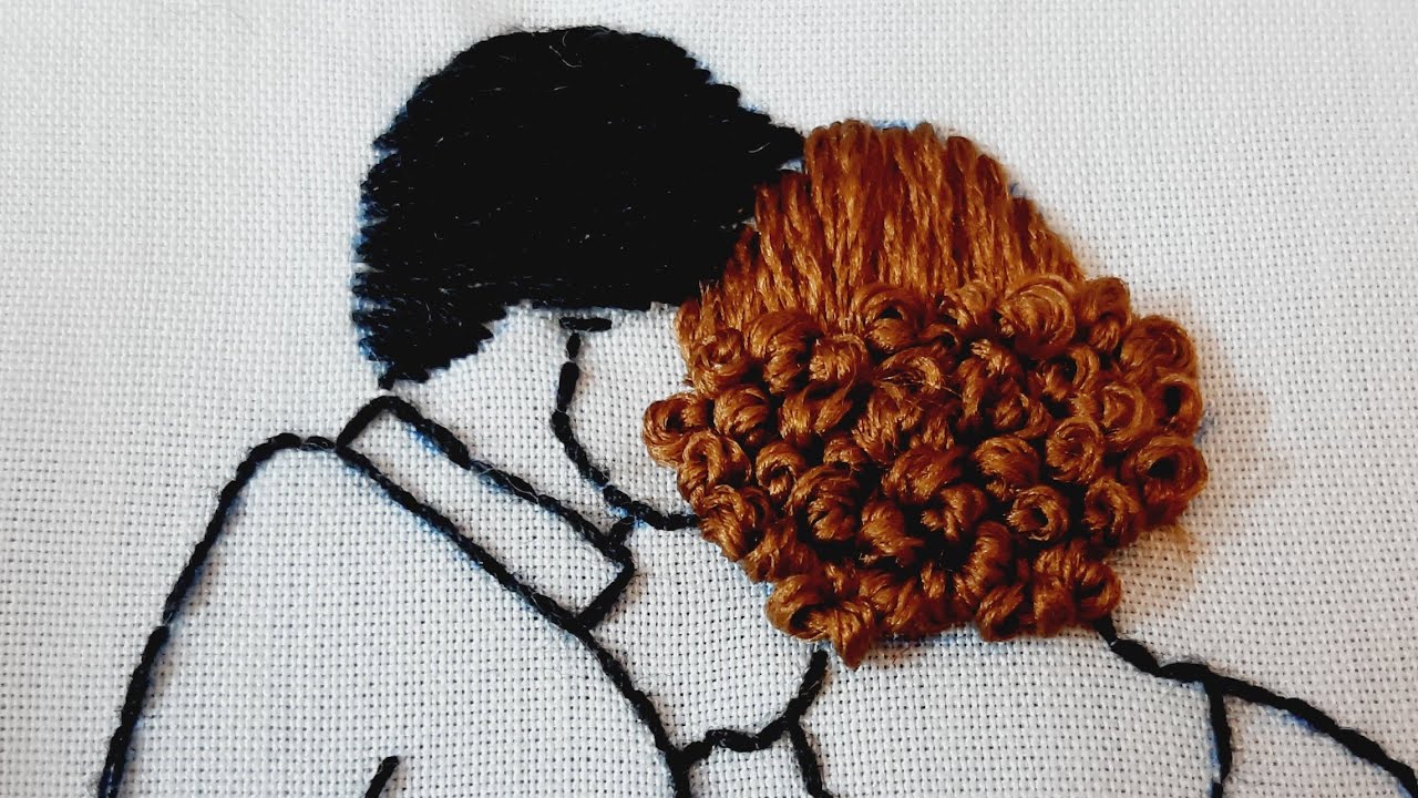 Easy embroidery by hand,Hairstyle training,The bride's hair،آموزش گلدوزی،مدل موی زیبا