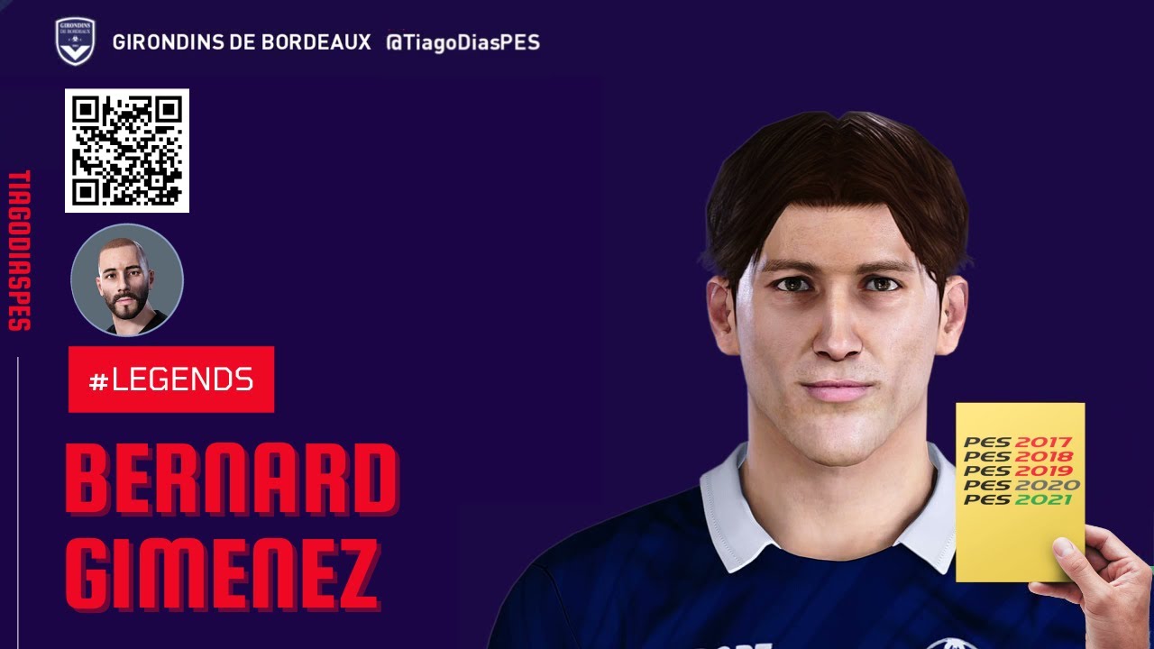 Bernard Gimenez @TiagoDiasPES (Bordeaux, Nimes) Face + Stats | PES 2021 | 2021/09 Donation