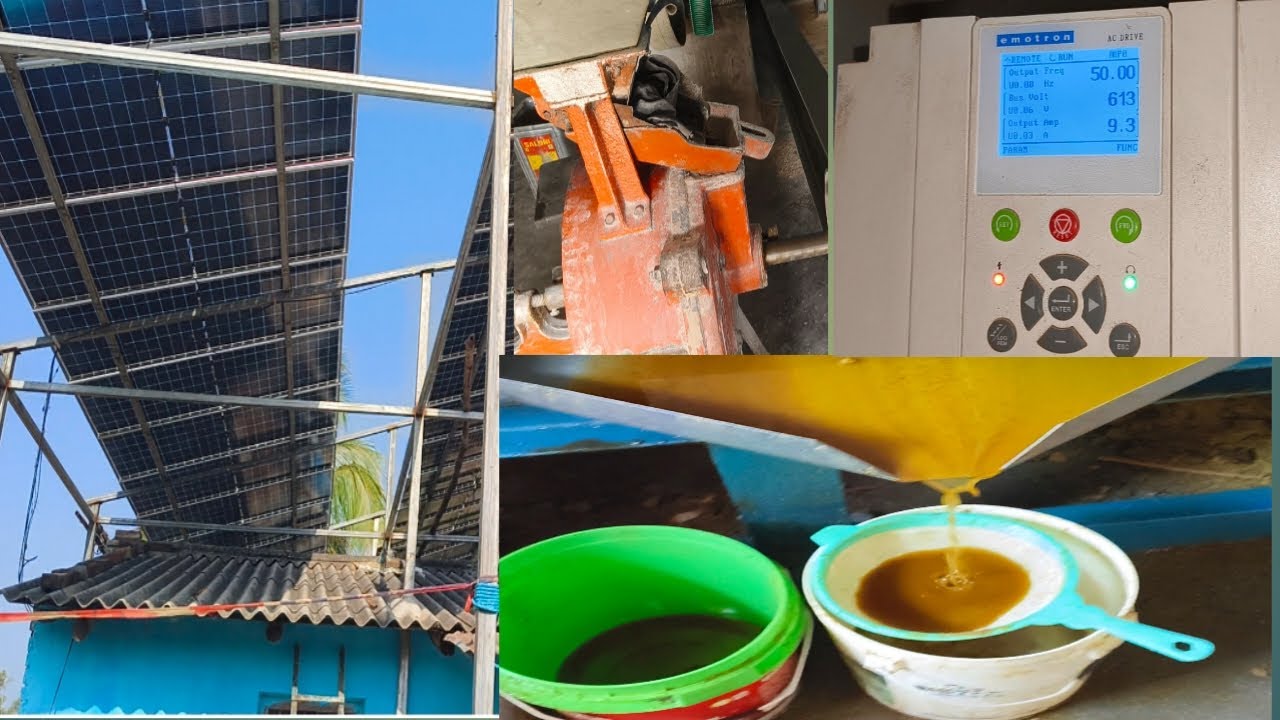 How to setup solar flour mill and oil extraction machine.