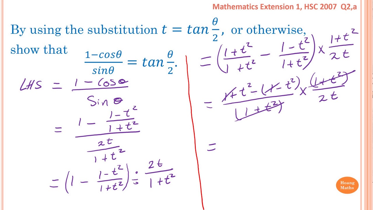 The t Formulae part 3