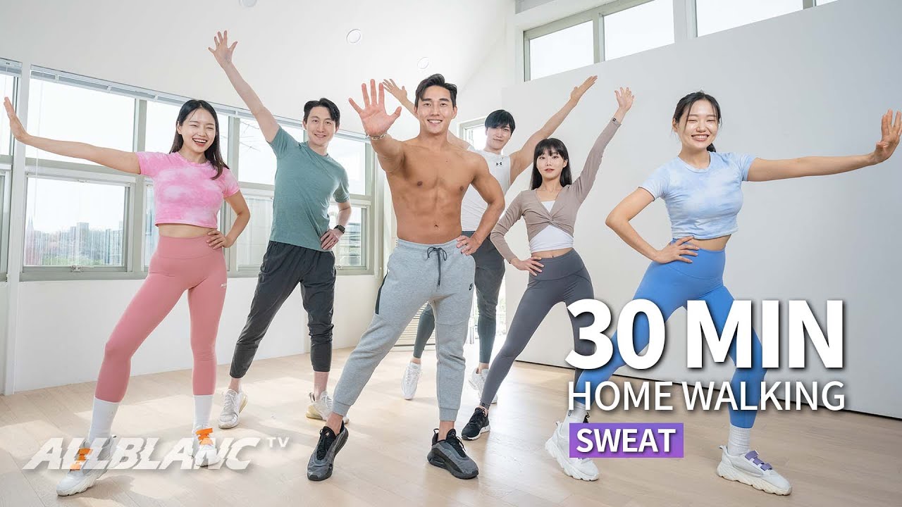 [EN] 30MIN ᏒᎬᎪᏞ HOME WALKING WORKOUT💦 FEEL THE RHYTHM l 흥을 참을 수 없는 30분 걷기홈트 (feat. @흥둥이)
