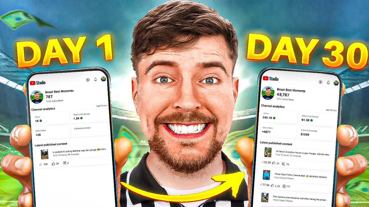 Mr.Beast 30 Day's Shorts Challenge Start ! ( Copy - Paste ) Make Money.