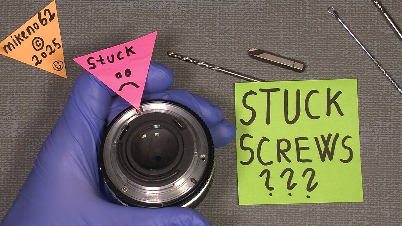 How to unscrew a STUCK screw in a lens mount