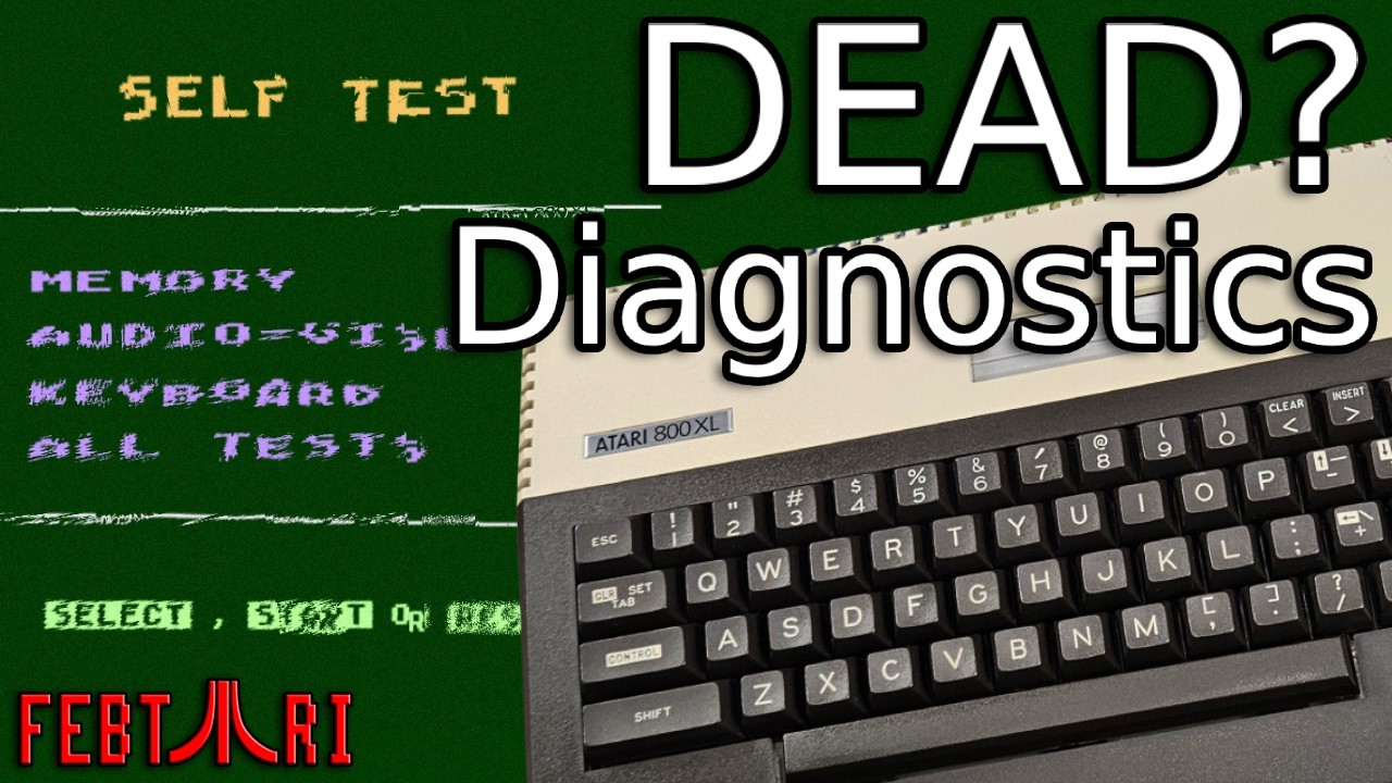 This Atari 800XL Only BOOTS to BROKEN Self Test #febtari
