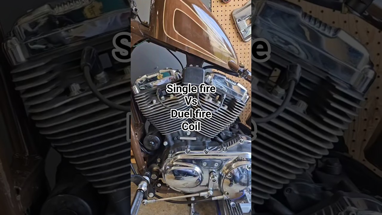 single vs duel fire coil #harleydavidson #sportster #motorcycle #chopper #coil #ignition