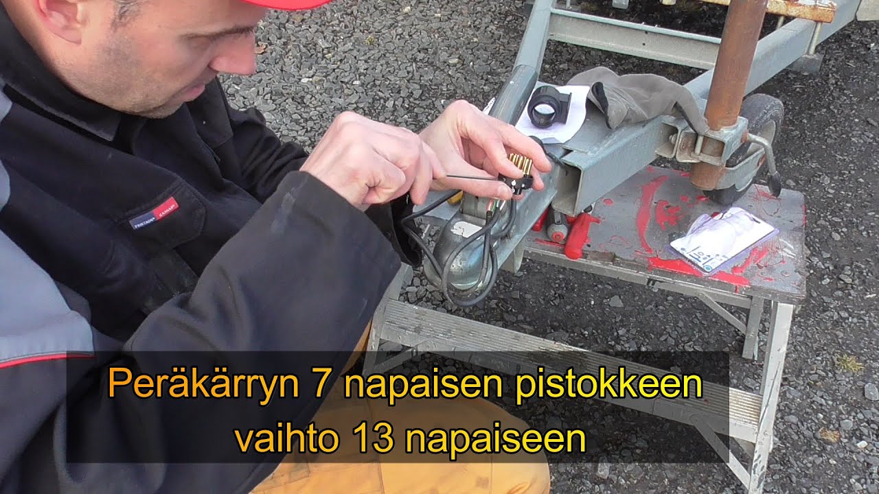 Peräkärryn valot hävisi | pistokkeen vaihto 13 napaiseen