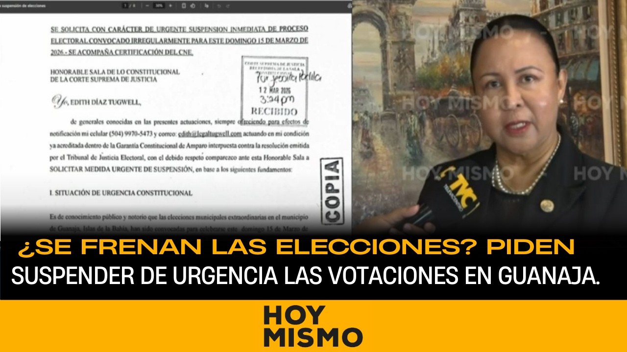 ¿Se frenan las elecciones? Piden suspender de urgencia las votaciones en Guanaja.