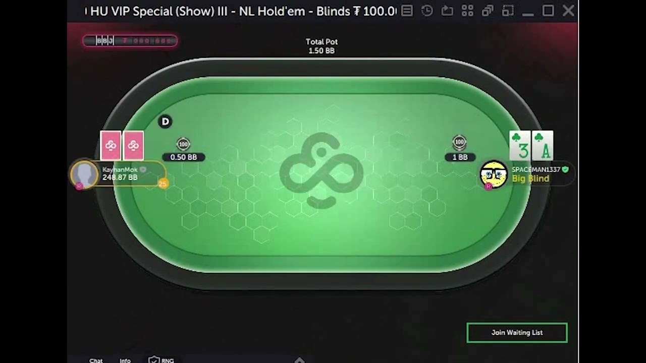 SPACEMAN1337 vs. KayhanMok Battle at 100/200 HU NLHE (Cards Up)