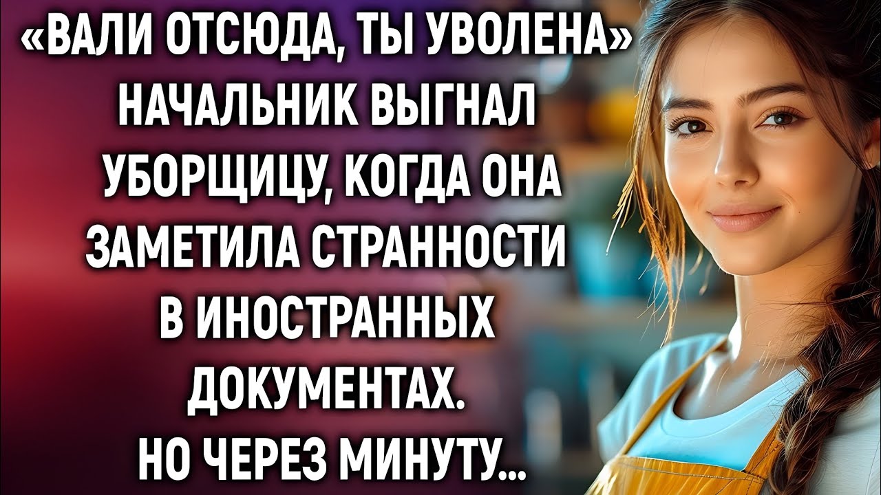 Начальник выгнал уборщицу, но она увидела то, что изменило всё
