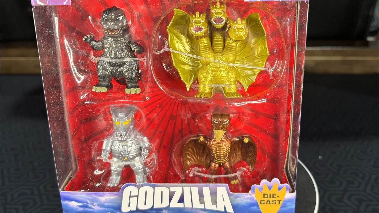 Jada Die-cast Godzilla 4 Pack Review! 