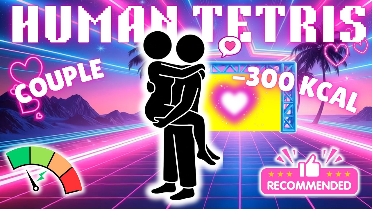 HUMAN TETRIS x 2 Player | Team Reflex Training | Warm-Up #3🚀